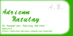 adrienn matulay business card